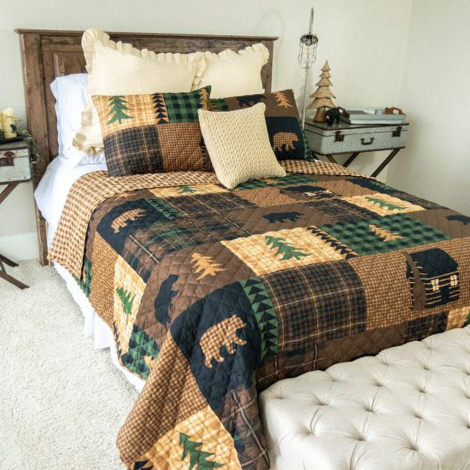 Brown Bear Cabin Quilt Set Donna Sharp Quilts 